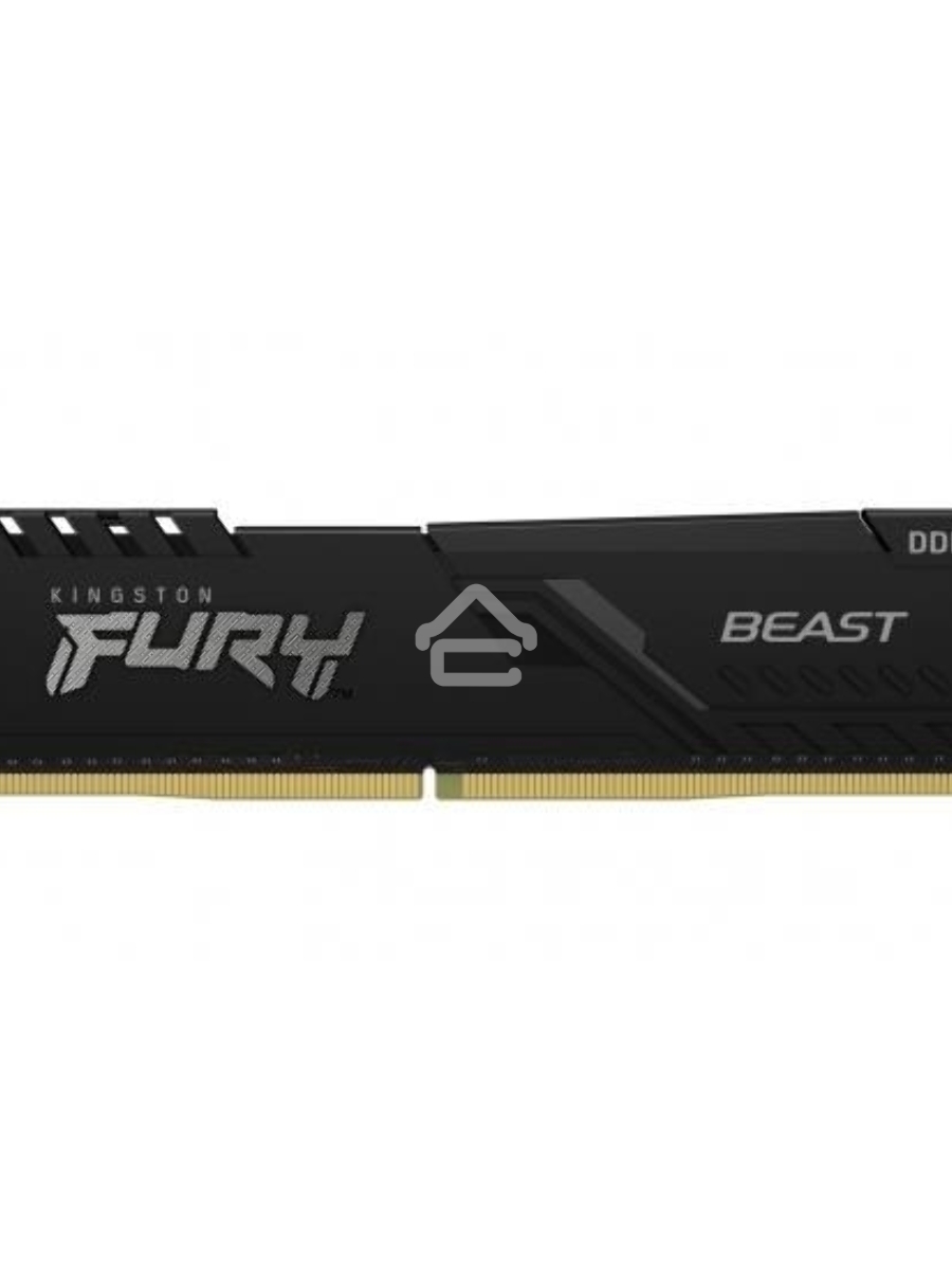 Оперативная память Kingston Fury Beast, DDR4, 16GB (1x16GB), 3200MHz, CL16, DIMM, с радиатором, чёрный