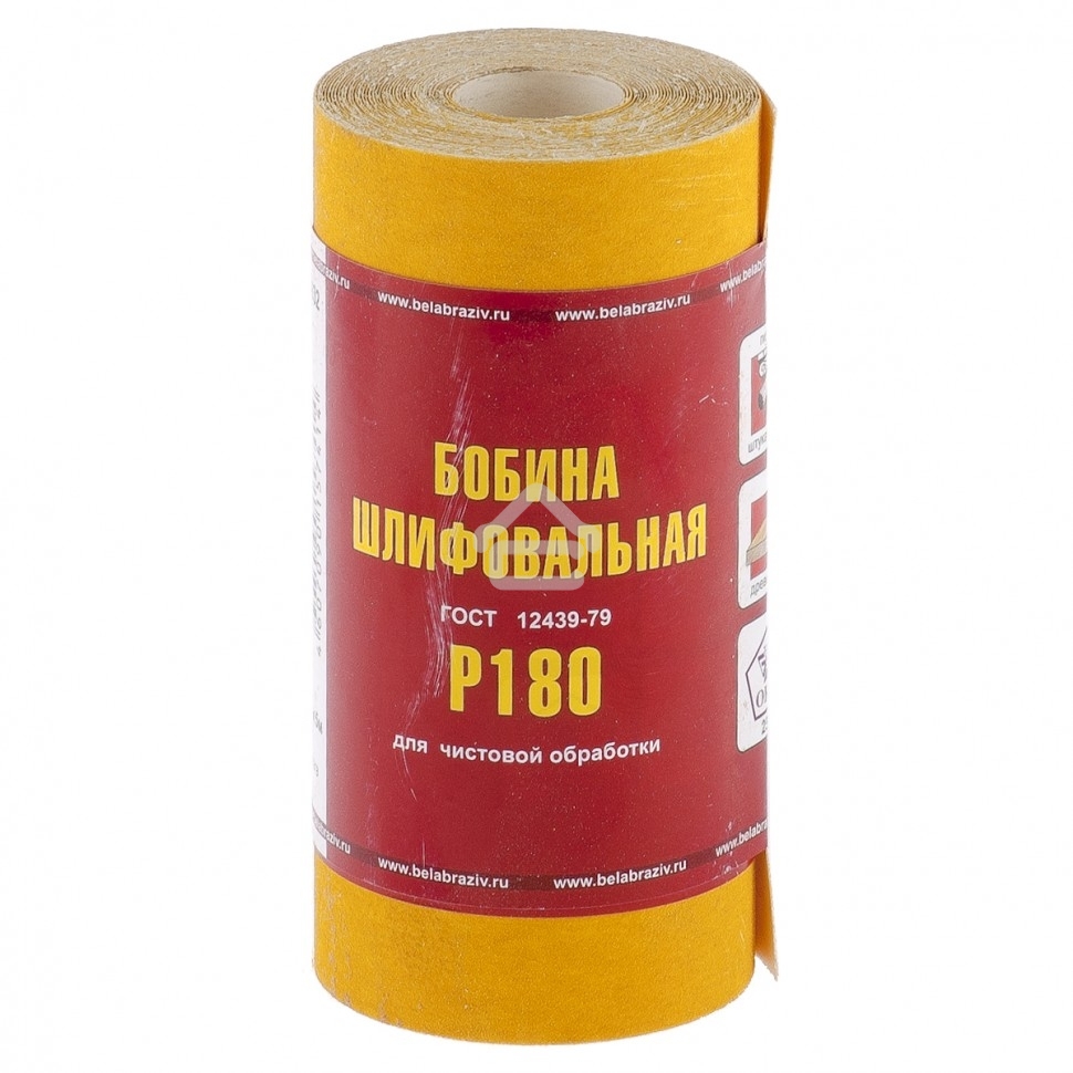 Шкурка на бумажной основе,LP41C, зерн.Р180,мини-рулон(бобина шлифовальная)115мм х 5м (БАЗ) Россия