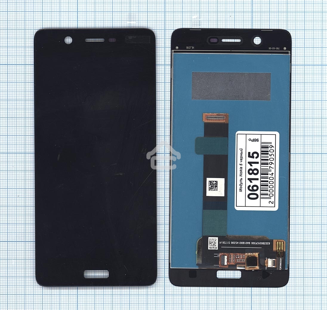 Дисплей для Nokia 5 черный