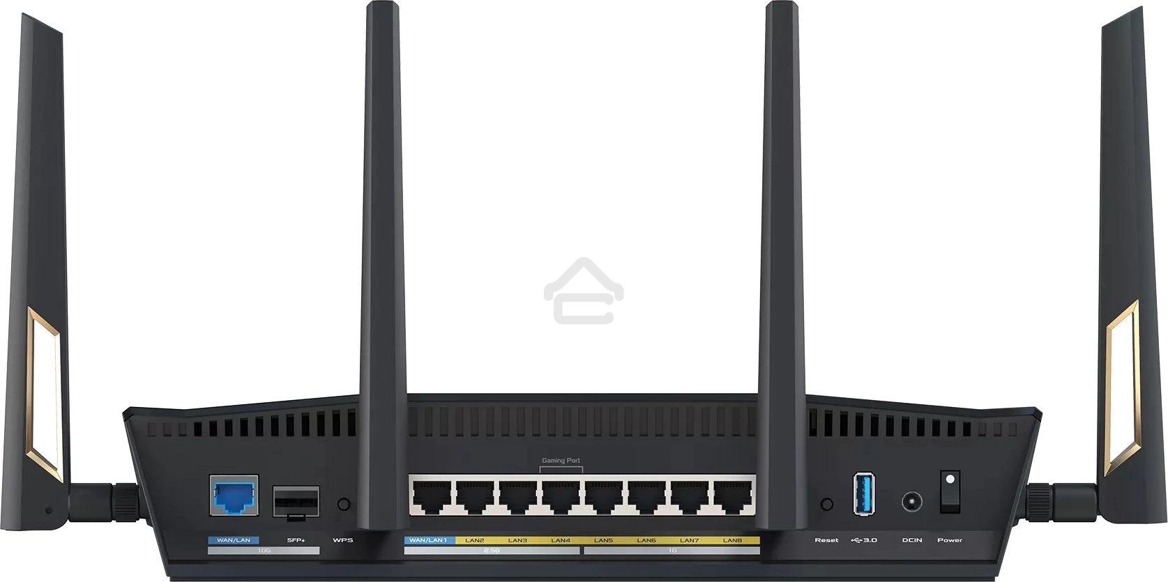 Маршрутизатор ASUS RT-BE88U, черный/желтый, 90IG08V0-MO3N0V