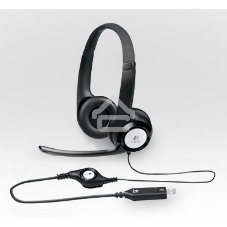 Гарнитура проводная Logitech Headset H390 USB черный