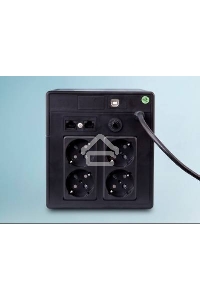 Источник бесперебойного питания PowerMan Smart Sine 1000 black (Pure Sine Wave/LCD Display/USB/Software/RJ11/45)