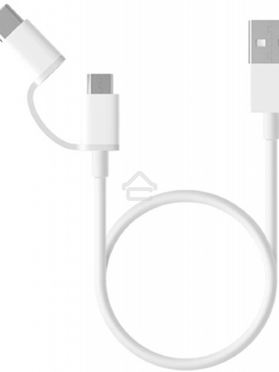 USB-кабель Xiaomi Mi 2-in-1 USB Cable Micro-USB to Type-C  (30cm)