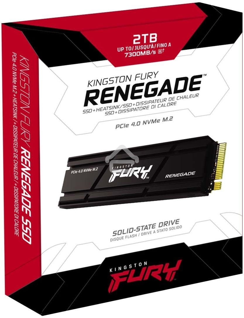 Накопитель SSD Kingston Fury Renegade, 2Tb, PCIe 4.0 x4, M.2 2280, NVMe, R/W 7300/7000