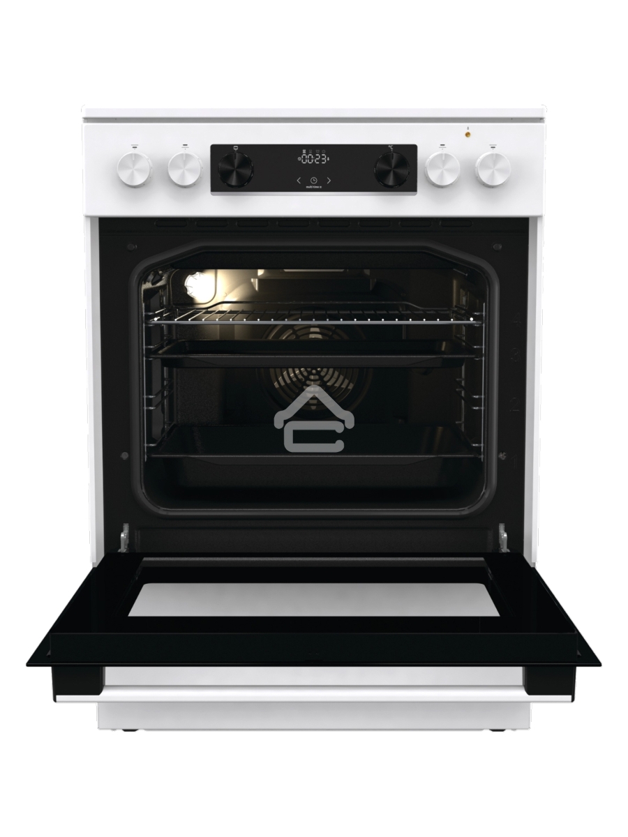 Плита электрическая Gorenje GEC6C40WD белый, конфорок 4 электрических, духовка 71 л, 60 см x 85 см x 60 см