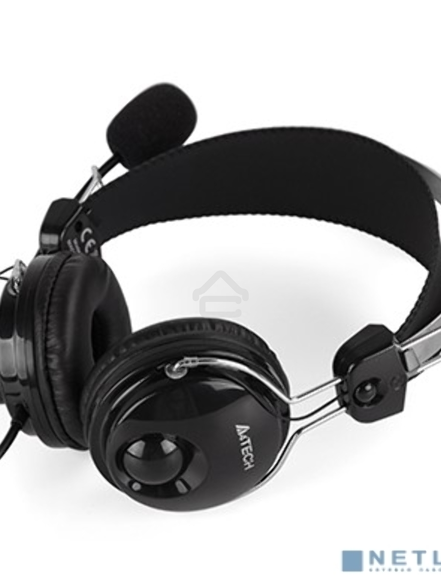 Наушники с микрофоном A4Tech HU-7P черный 2м накладные USB оголовье
