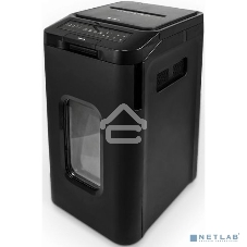 Уничтожитель документов ГЕЛЕОС АП55-5, DIN P-5 (5 ур-нь секр.), фрагмент 1,9х12мм, АВТОПОДАЧА 400 лист (70г/м2), пл.карты/скрепки/скобы, 55 литров