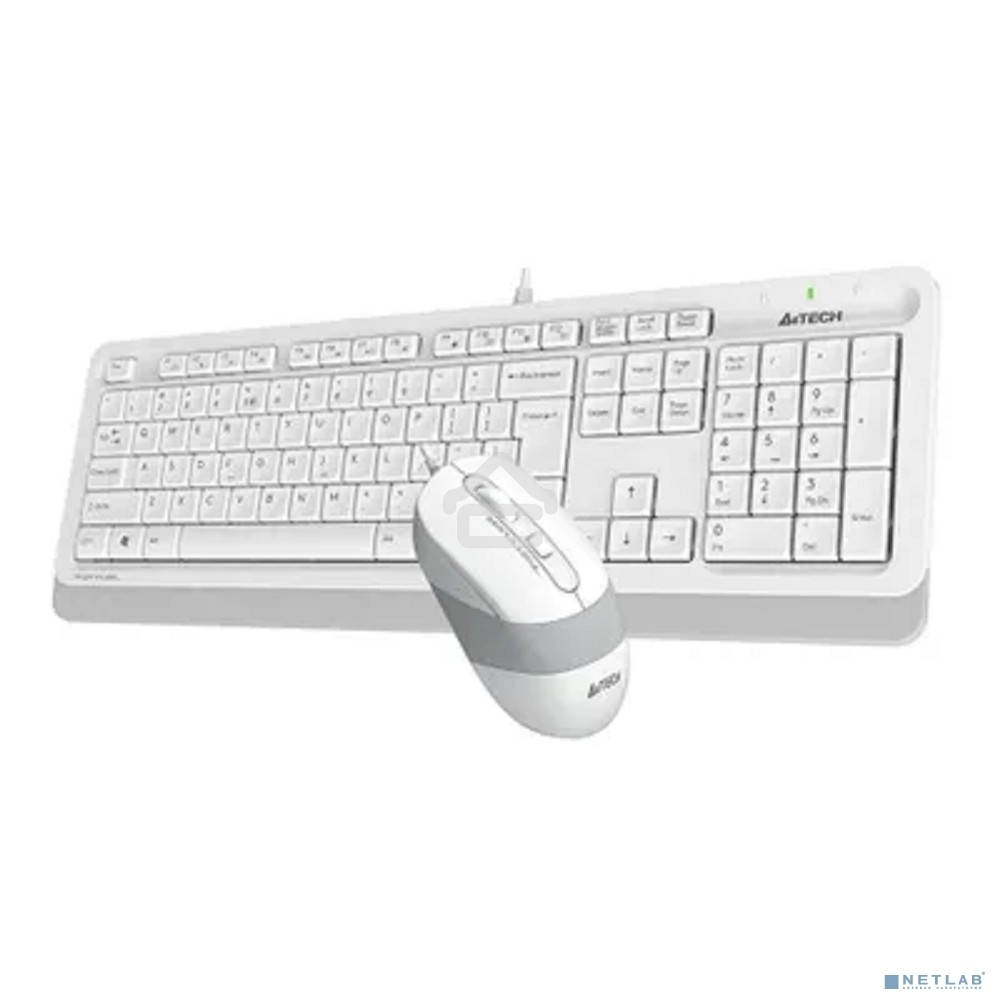 Клавиатура + мышь A4Tech Fstyler F1010 клав:белый/серый мышь:белый/серый USB Multimedia