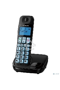 Телефон беспроводной (DECT) Panasonic KX-TGE110RUB черный АОН