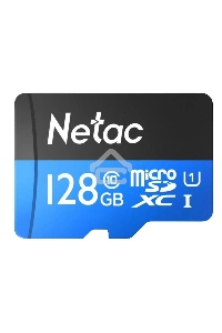 Флеш карта MicroSDXC 128GB Netac Class 10 UHS-I U1 P500 Standart + адаптер [NT02P500STN-128G-R]