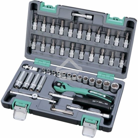 Набор инструментов STELS 1/4'' cr-v s2 усиленный кейс 47предм. 14099