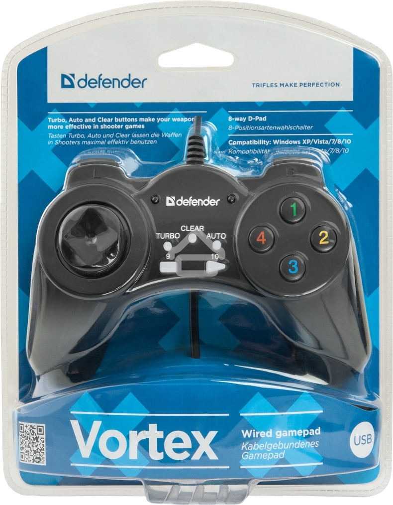 Геймпад Defender Vortex USB, 13 кнопок
