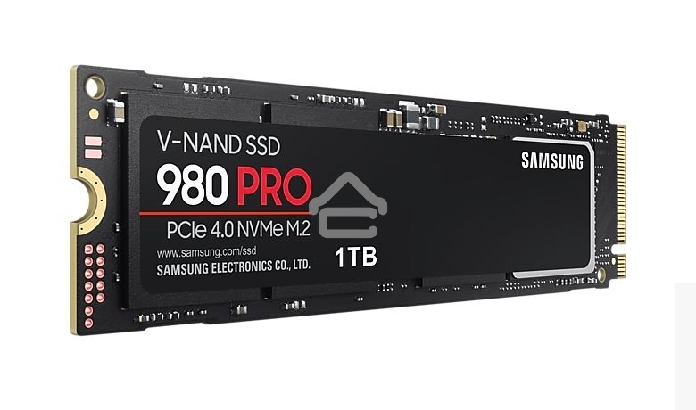 Накопитель SSD Samsung 980 PRO, 1TB, PCIe 4.0 x4, M.2 2280, NVMe, R/W 7000/5000