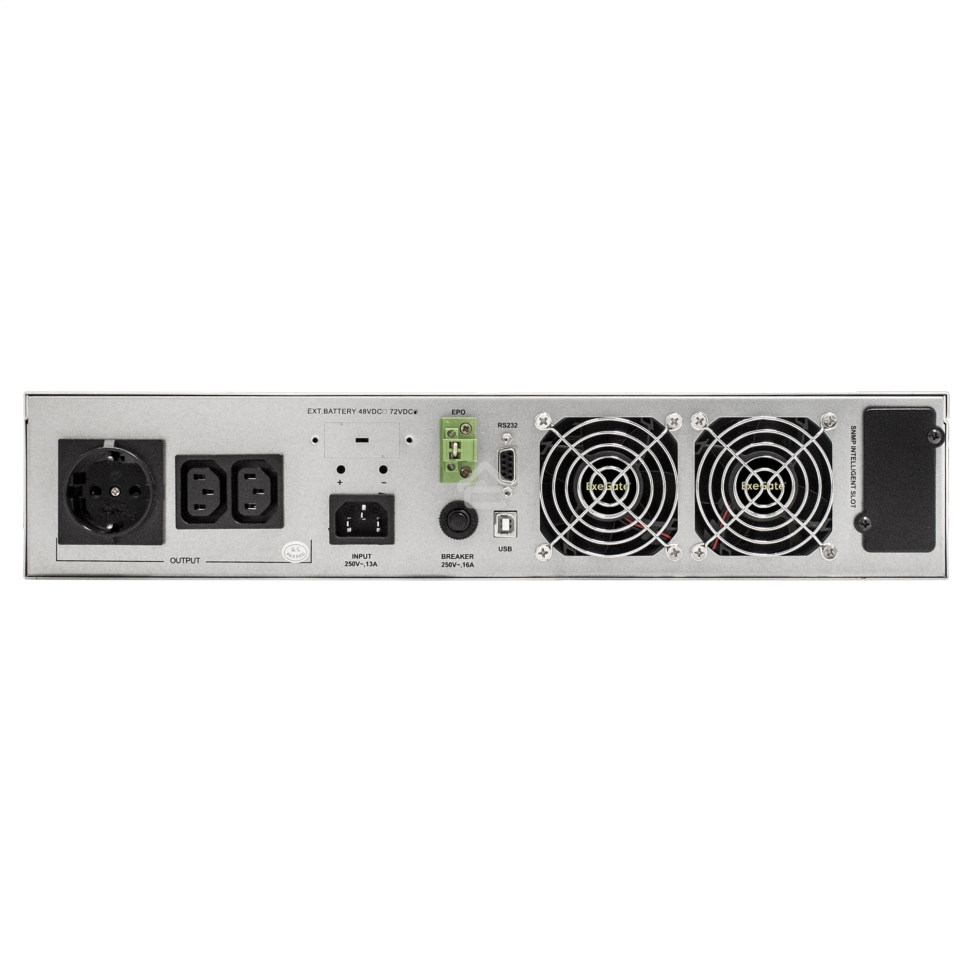 Источник бесперебойного питания On-line ExeGate PowerExpert ULS-2000.LCD.AVR.1SH.2C13.USB.RS232.SNMP.2U <2000VA/2000W, On-Line, PF=1, LCD, 1*Schuko+2*C13, RS232, USB, SNMP-slot, Rackmount 2U/Tower, металлический корпус, Black>