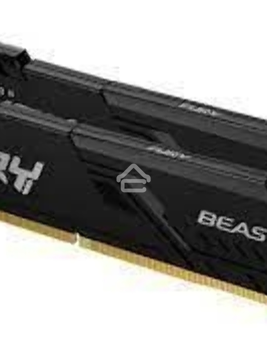 Оперативная память Kingston Fury Beast, DDR4, 16GB (2x8GB), 3200MHz, CL16, DIMM, с радиатором, чёрный