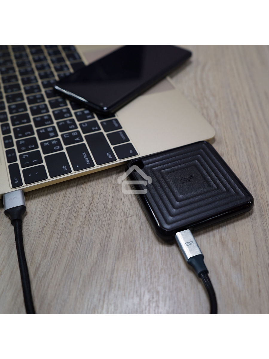 Твердотельный диск 2TB Silicon Power PC60, External, USB 3.2 Type-C [R/W - 540/500 MB/s] черный