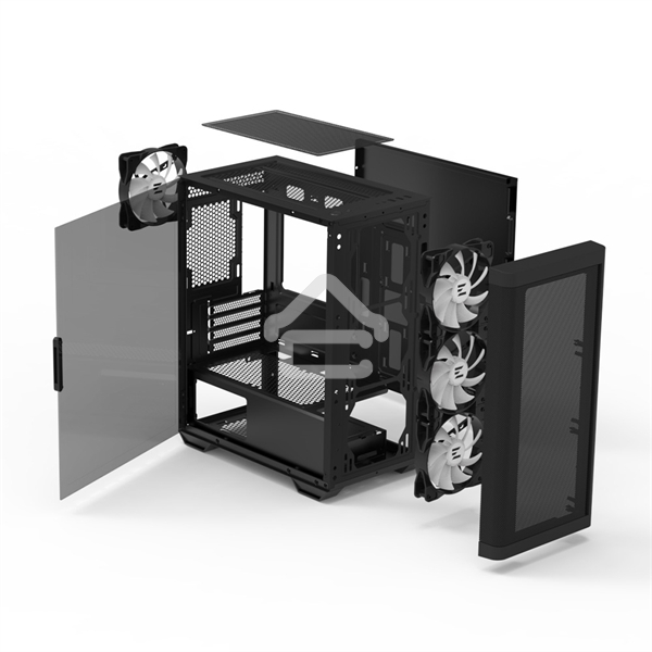 Компьютерный корпус ZALMAN M4, MATX, черный, WINDOW, 1xCombo (3.5'' or 2.5''), 1x3.5