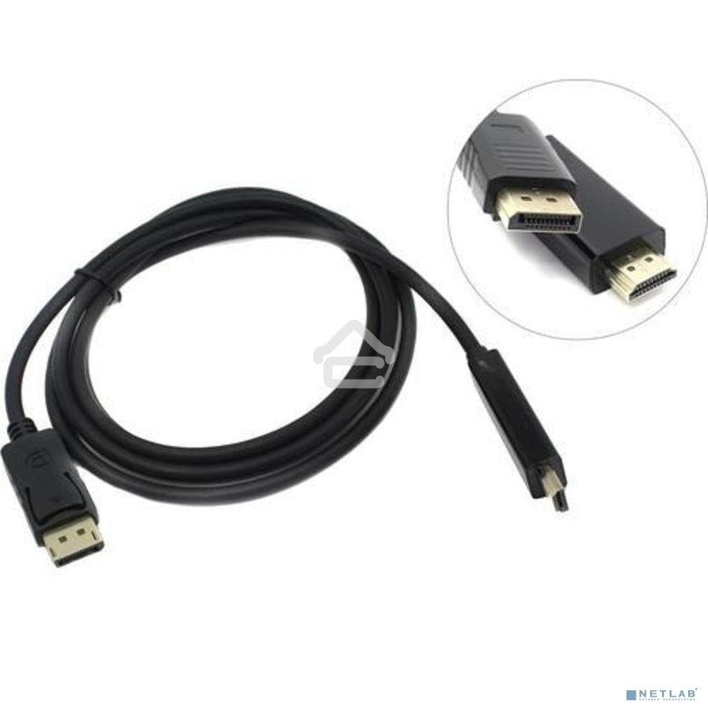 Кабель ExeGate EX284915RUS DisplayPort-HDMI ExeGate EX-CC-DP-HDMI-1.8 (20M/19M, 1,8м, экран)