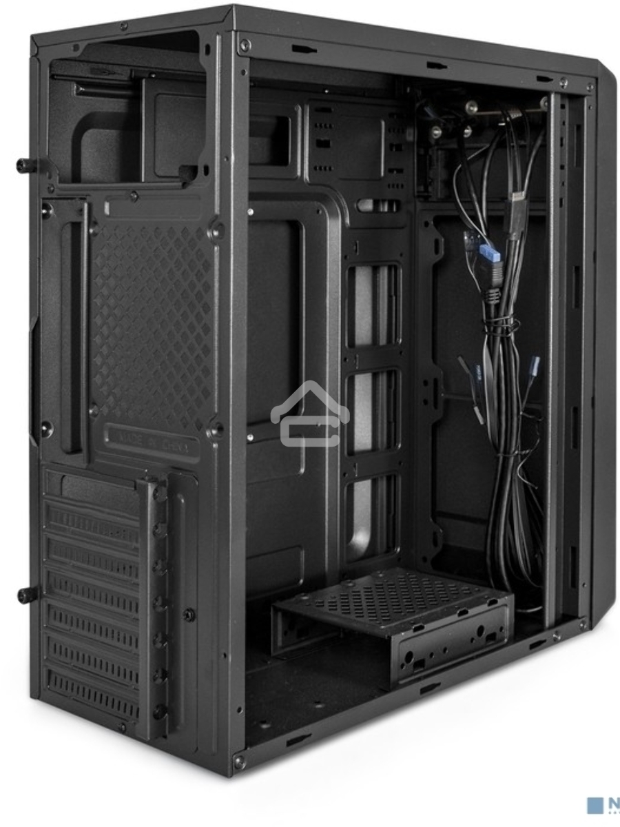 Компьютерный корпус Miditower ExeGate XP-332UC-XP600 (ATX, XP600 с вент. 12см, 2*USB3.0+1*TypeC, аудио, черный)