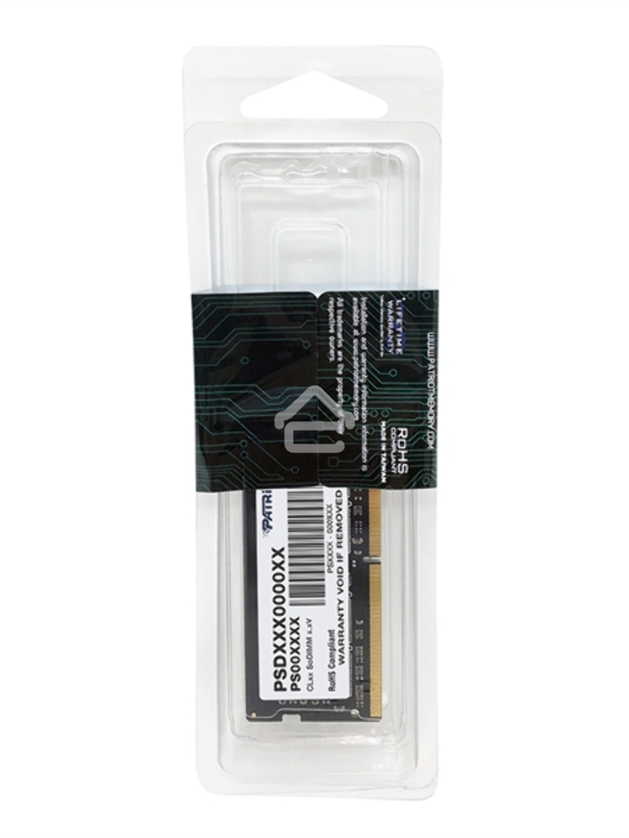 Оперативная память Patriot Signature, DDR4, 16GB (1x16 GB), 3200 MHz, CL22, SO-DIMM