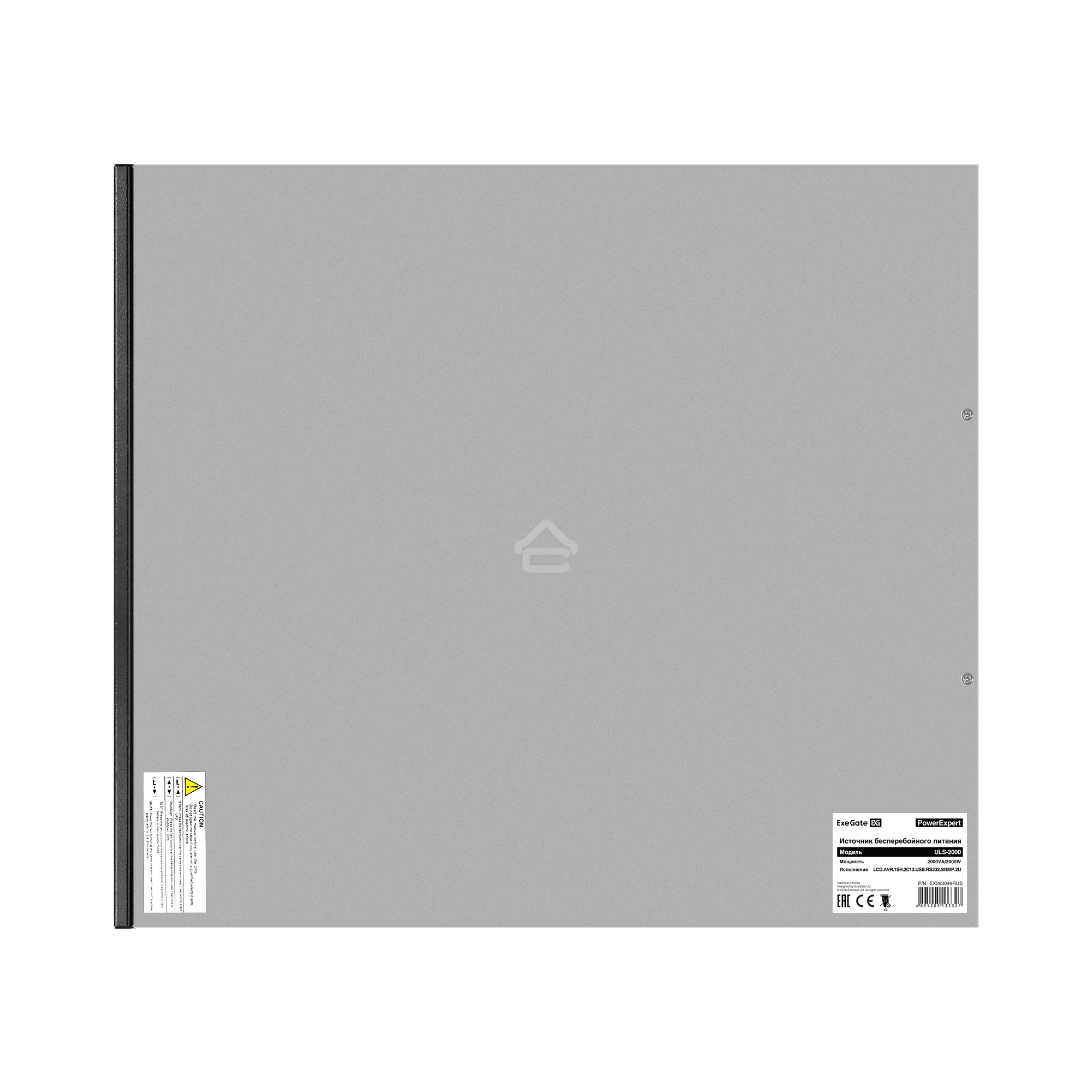 Источник бесперебойного питания On-line ExeGate PowerExpert ULS-2000.LCD.AVR.1SH.2C13.USB.RS232.SNMP.2U <2000VA/2000W, On-Line, PF=1, LCD, 1*Schuko+2*C13, RS232, USB, SNMP-slot, Rackmount 2U/Tower, металлический корпус, Black>
