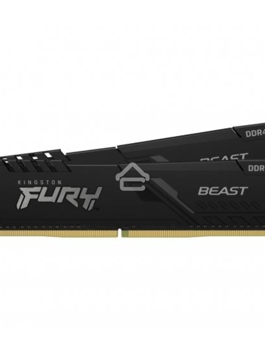 Оперативная память Kingston Fury Beast, DDR4, 64GB (2x32GB), 3200MHz, CL16, DIMM, чёрный