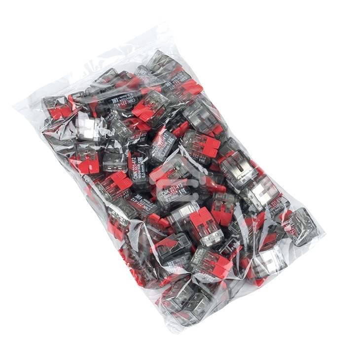 Клемма PROxima СМК 221-412 2 отверстия 0.2-4.0 мм2 (100шт.)