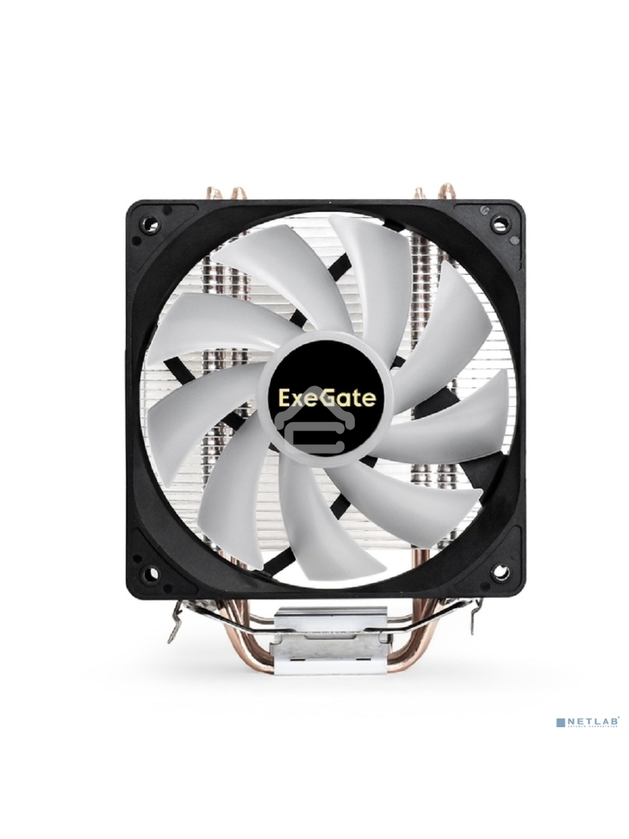 Кулер для процессора ExeGate Wizard EXX400V2-PWM.FRGB серебристый, 120 мм, алюминий/медь, 2400 об/мин, 24 дБ, 4 pin, 140 Вт, 155 мм