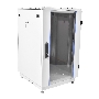 Шкаф коммутационный ЦМО ШТК-М-18.6.6-1ААА-9005 18U 600x600мм пер.дв.стекл задн.дв.стал.лист 2 бок.пан. направл.под закл.гайки 270кг черный