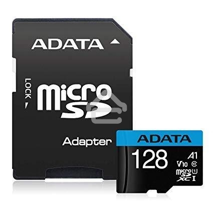 Флеш карта Micro SecureDigital 128Gb ADATA AUSDX128GUICL10A1-RA1 MicroSDXC Class 10 UHS-I, SD adapter