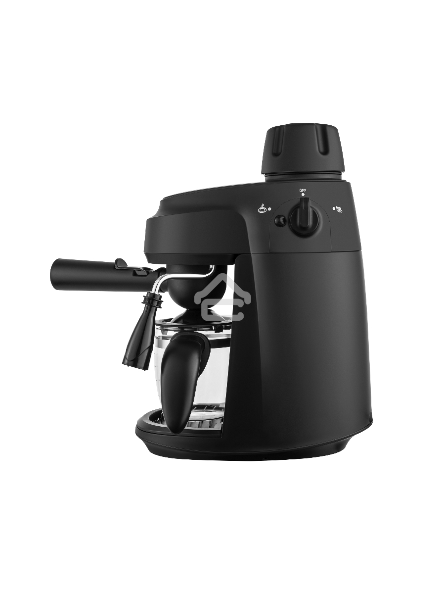 Кофемашина рожковая Maunfeld MF-733BK чёрный, исп. кофе - молотый, 0.24 л, 870 Вт, 4 бар.