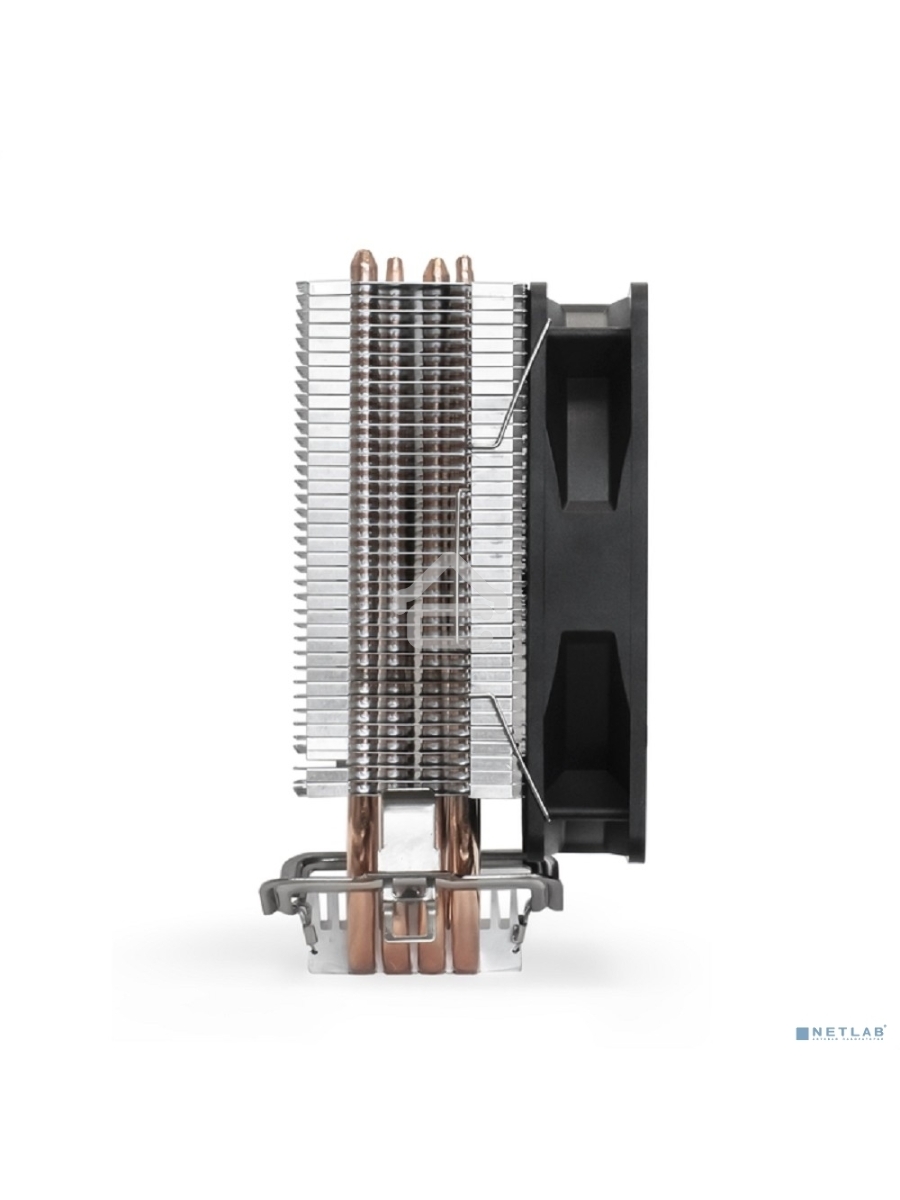 Кулер для процессора ExeGate Wizard EXX400V2-PWM.FRGB серебристый, 120 мм, алюминий/медь, 2400 об/мин, 24 дБ, 4 pin, 140 Вт, 155 мм