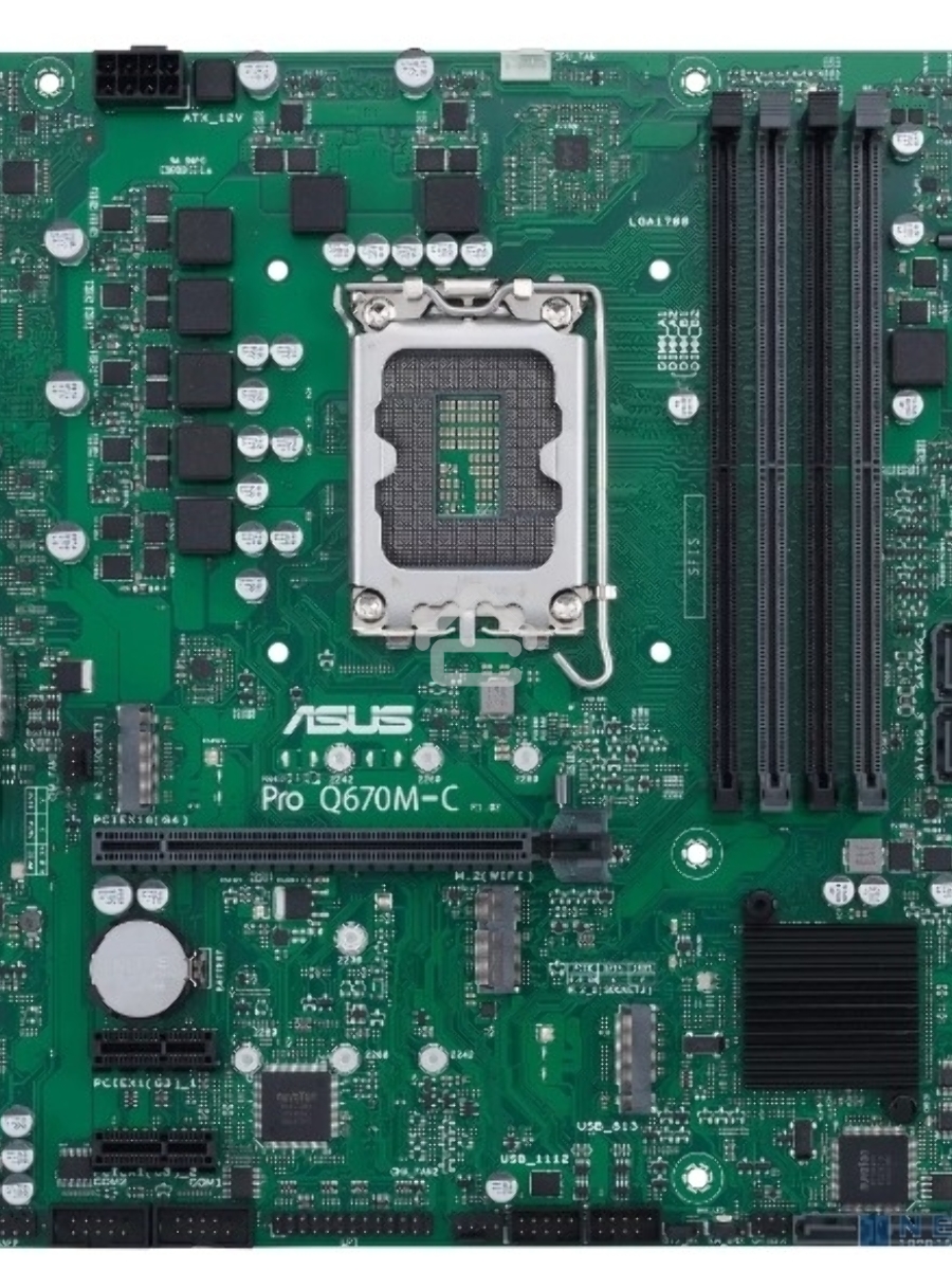 Материнская плата ASUS Pro Q670M-C-CSM, LGA 1700, Intel Q670, 4xDDR5, 6xSATA, 2xM.2, 1xPCIe 4.0 x16, 1xHDMI, 2xDP, 1x1Gb LAN, 4xUSB-A 3.2 Gen 2, 3x3.5 мм, 7.1, mATX