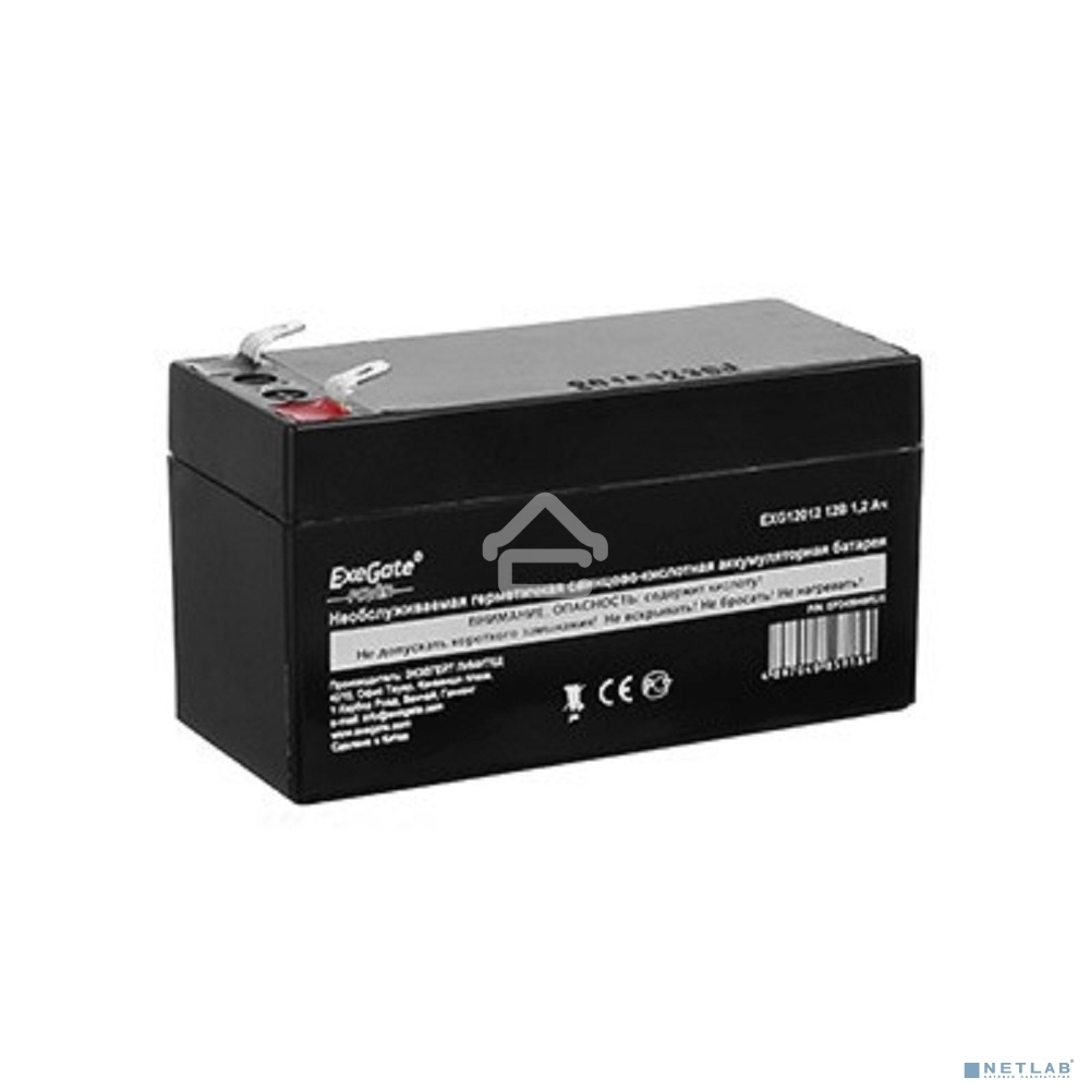 БатареяExeGate EX269857RUS GP12013/EXG12013 (12V 1.3Ah), клеммы F1
