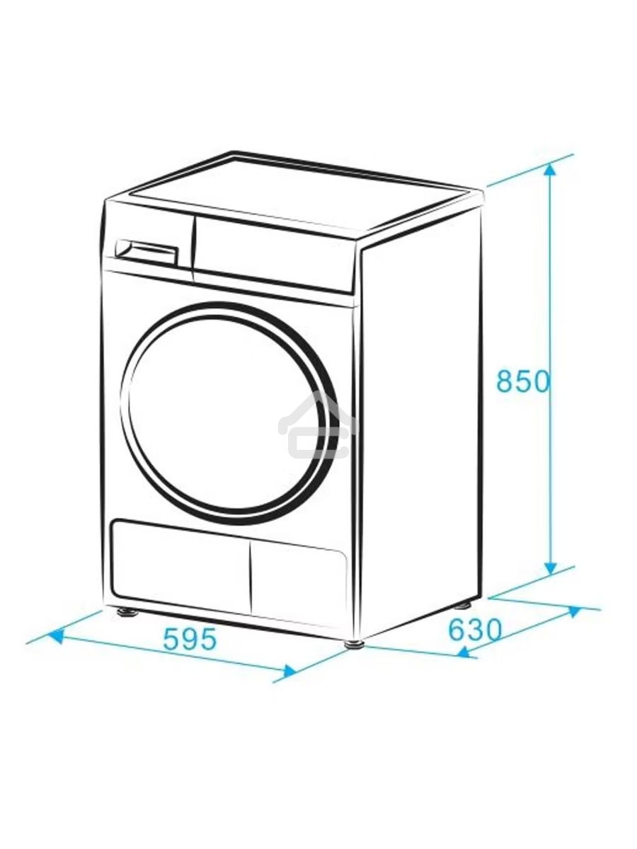 Сушильная машина MONSHER MDM 631 Blanc белый, 8 кг, сушка - тепловой насос, программ - 16, 59.5 x 84.5 x 62.5 см