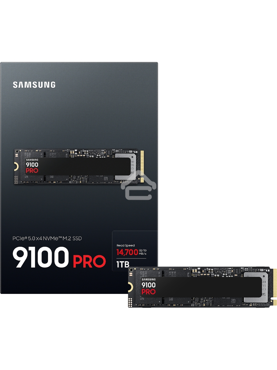 Твердотельный диск 1TB Samsung 9100 PRO, M.2, PCI-E 5.0 x4, TLC 3D NAND [R/W - 14800/13400 MB/s]