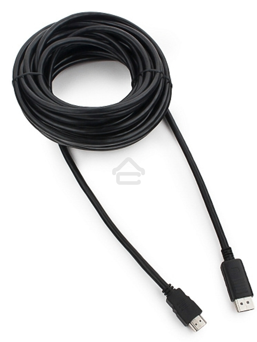Кабель CablexpertDisplayPort->HDMI, 10м, 20M/19M, черный, экран, пакет