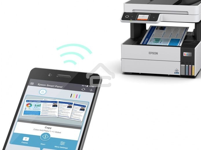 МФУ струйный Epson L6490 (C11CJ88405), A4, цветной, печ. до 17 стр/мин. (ч/б) до 9.5 стр/мин. (цвет), 1200 x 4800 dpi (печать) 1200x2400dpi (скан.), USB, RJ-45, Wi-Fi