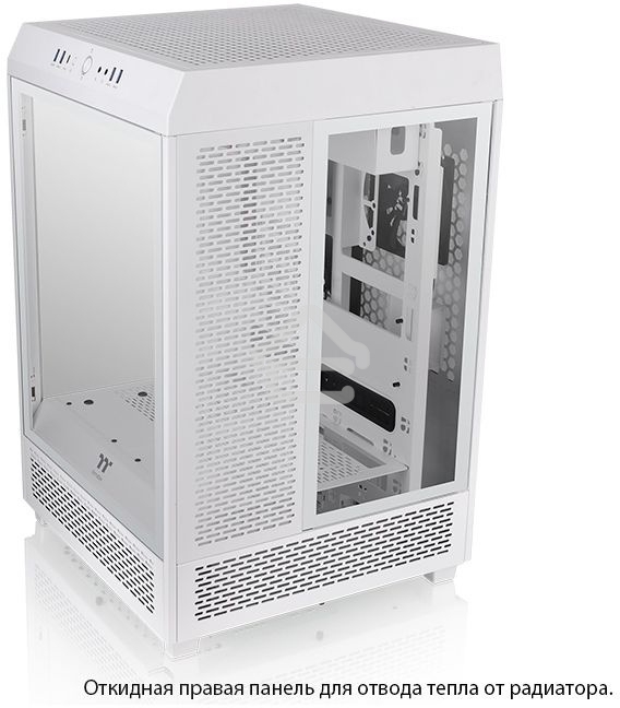 Компьютерный корпус Thermaltake The Tower 500 Snow CA-1X1-00M6WN-00 White,Win,SPCC,Tempered Glass*3,120мм Standard Fan*2
