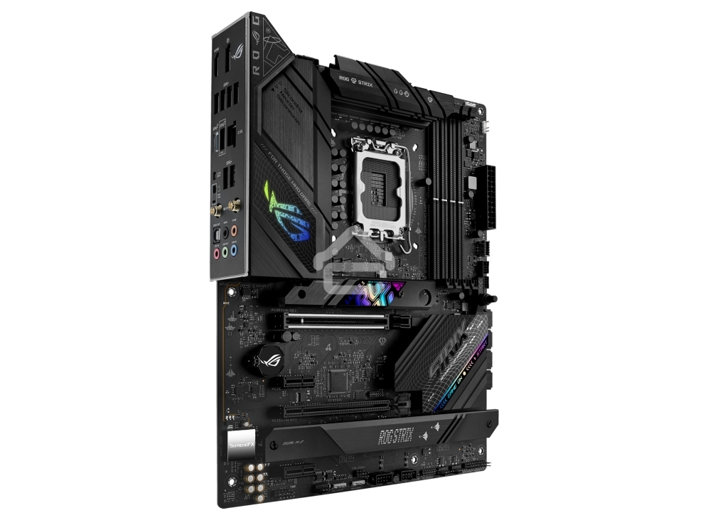 Материнская плата ASUS ROG STRIX B760-F GAMING WIFI, LGA 1700, Intel B760, 4xDDR5, 4xSATA, 3xM.2, 1xPCI-E 5.0 x16, 1xPCI-E 3.0 x4, 1xHDMI, 1xDP, 1x 2.5Gb LAN, 1xUSB-A 3.2 Gen 2, 6xUSB-A 3.2 Gen 1, 1xUSB-C 3.2 Gen 2x2, 5x3.5 мм, 7.1, Standard-ATX