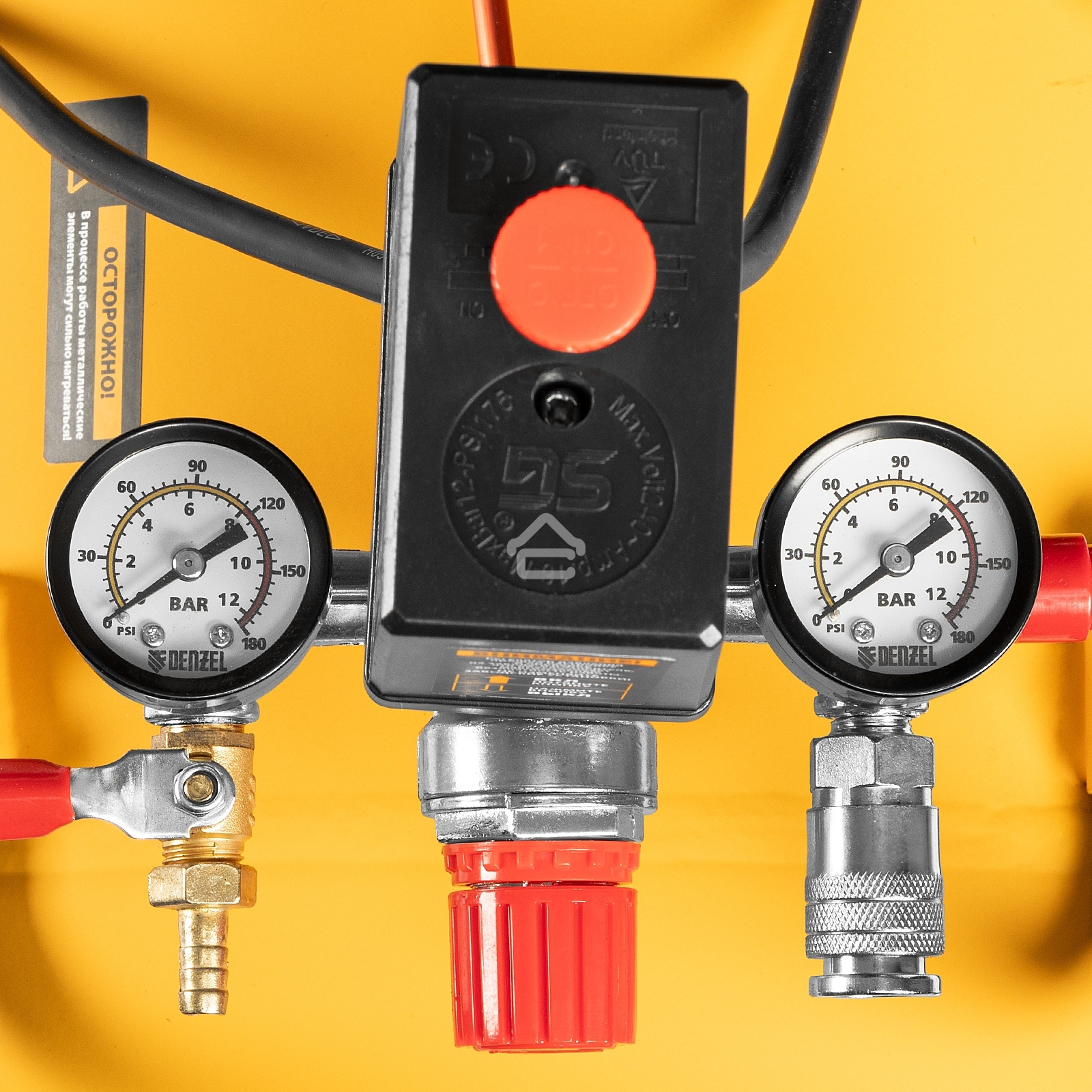 Компрессор воздушный Denzel BCV2200/100 рем. привод, 2,2 кВт, 100 л, 370 л/мин