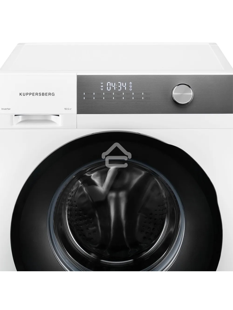 Стиральная машина Kuppersberg WM 610 W, High-Tech, загрузка 10.5 кг, 14 программ, 1400 об/мин. сенсорное/механическое управление, инверторный двигатель, функция пара, отложенный старт, самодиагностика, блокировка от детей, энергоэффективность А+++, цвет б