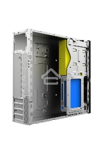 Компьютерный корпус с блоком питания 300Вт. Сase Foxline mATX Desktop 300W, 2xUSB3.0, 2xUSB2.0, toolless, Black, 8cm. fan, powercord