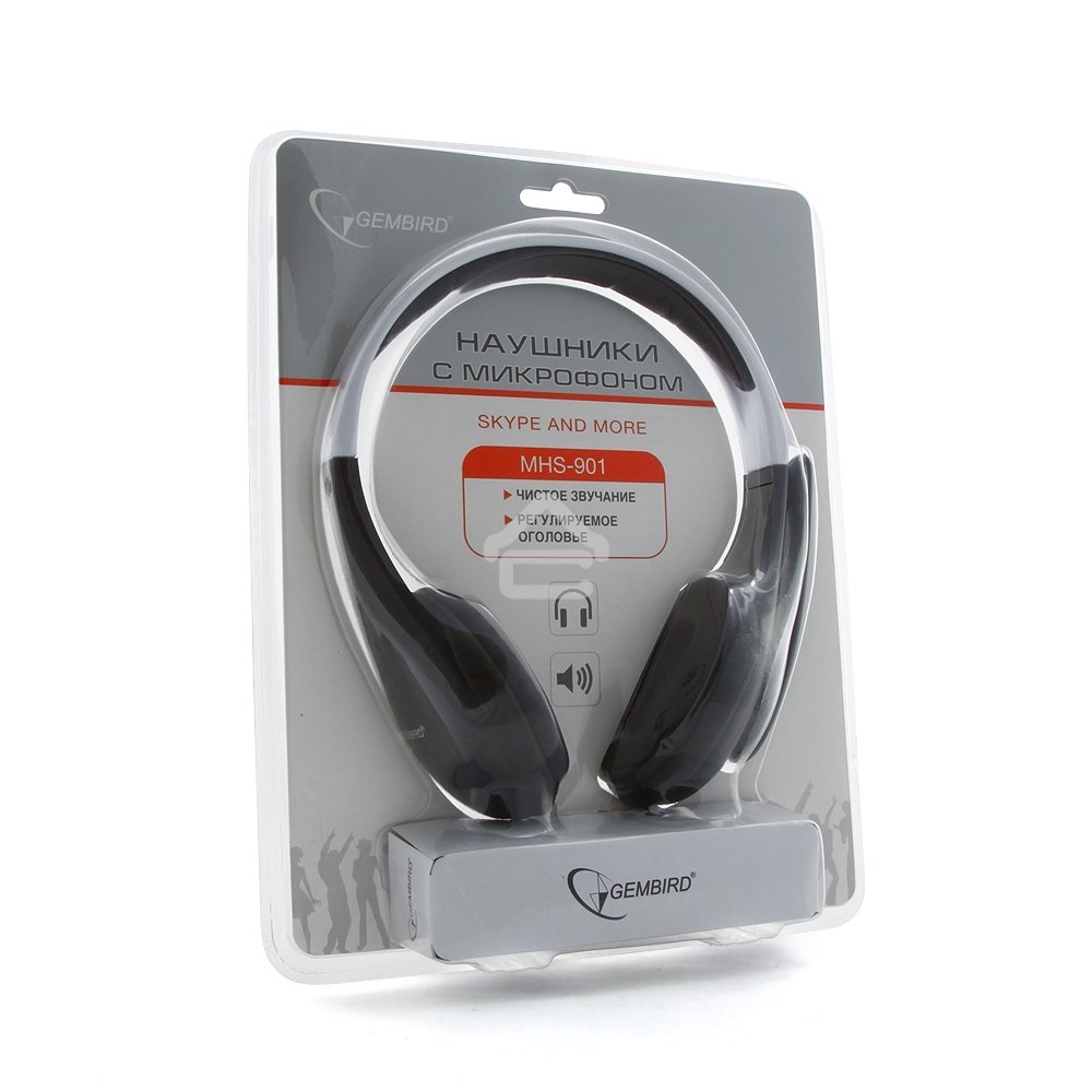 Наушники Gembird MHS-901 Гарнитура стерео черный/белый