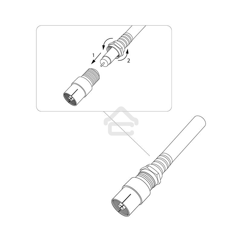 Переходник гнездо F-гнездо TV Rexant