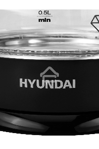 Чайник электрический Hyundai HYK-G2011 1.7л. 2200Вт черный (корпус: стекло)