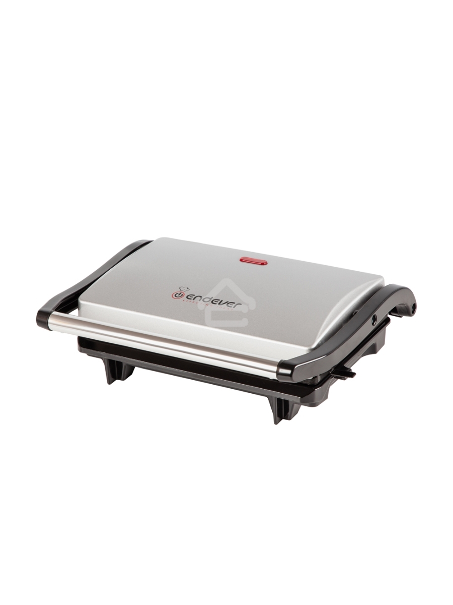 Электрогриль Endever Grillmaster 115, 1500 Вт, авто терморегулятор, антипригарное покрытие, индикатор нагрева, серебристый/черный