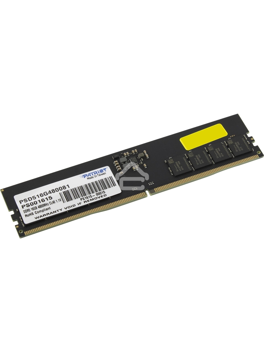 Оперативная память Patriot Signature, DDR5, 16GB (1x16 GB), 4800 MHz, CL40, DIMM