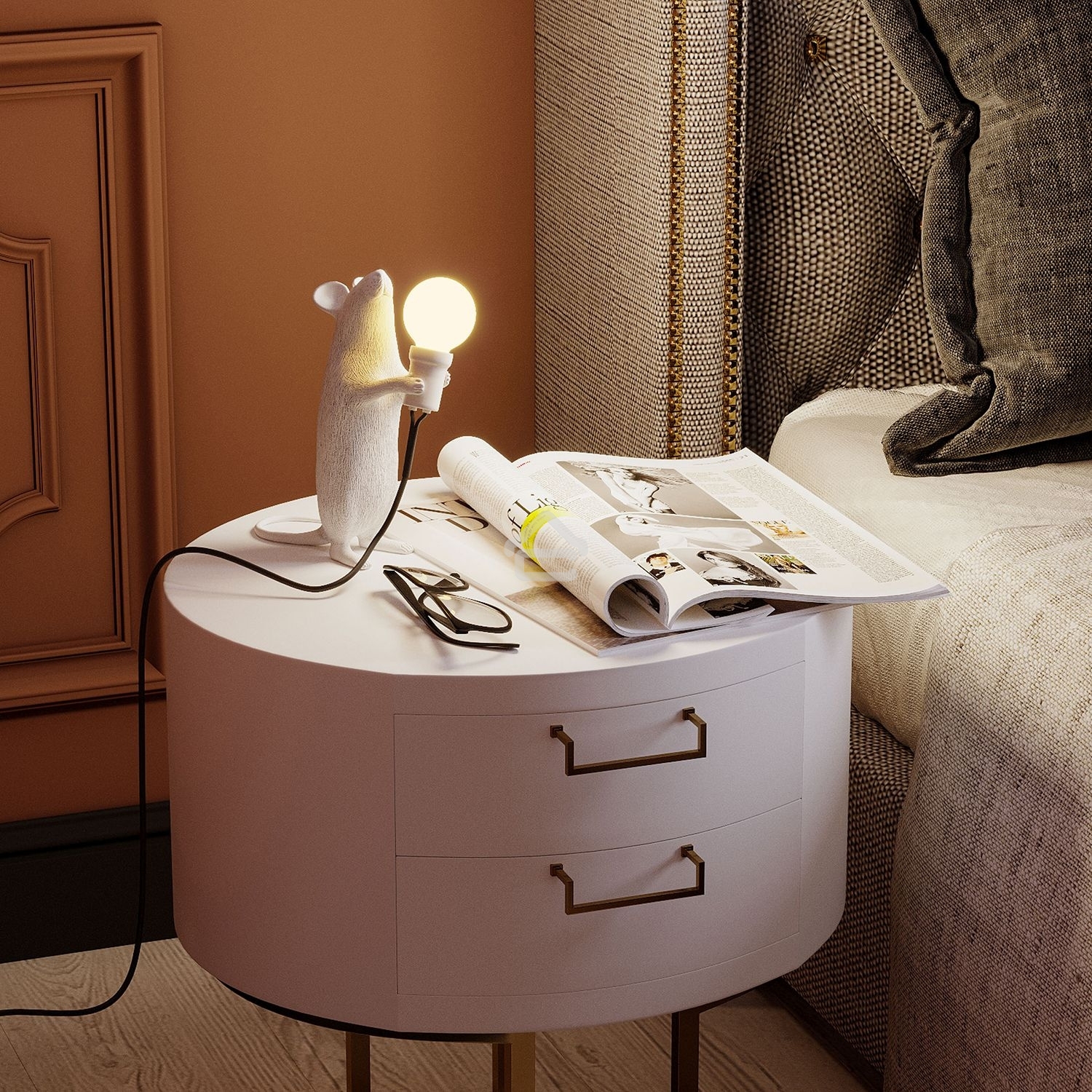 Лампа светодиодная филаментная Gauss 7Вт цок.: E27 шар 220B 4100K св. свеч. бел. нейт. G45 (упак.: 10 шт)