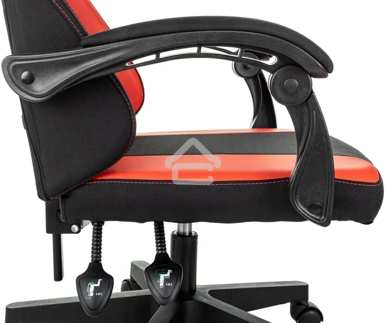 Кресло игровое Zombie Rudger черный/красный